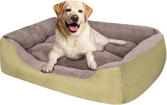 PUPPBUDD Dog Beds for Medium Dogs, Washable Dog Bed Comfortable and Breathable Pet Bed Rectangle Warming Dog Bed for Medium Dogs