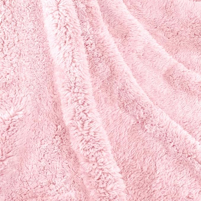 PetAmi Fluffy Waterproof Dog Blanket for Medium Large Dogs, Soft Warm Pet Sherpa Throw Pee Proof Couch Cover, Reversible Cat Bed Blanket Sofa Protector, Plush Washable Pad (Pink Blush, 40x60)