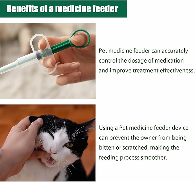 5PCS Pet Pill Shooter Plunger Popper for Small Cats Dogs Soft Tip Tablet Syringe Pusher Animal Medicine Medical Feeding Tool Accessories for Animals