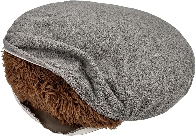 Waterproof Zipper Dog Bed Cover Round Washable Faux Fur Donut Dog Bed Replacement Cover 36 Inch