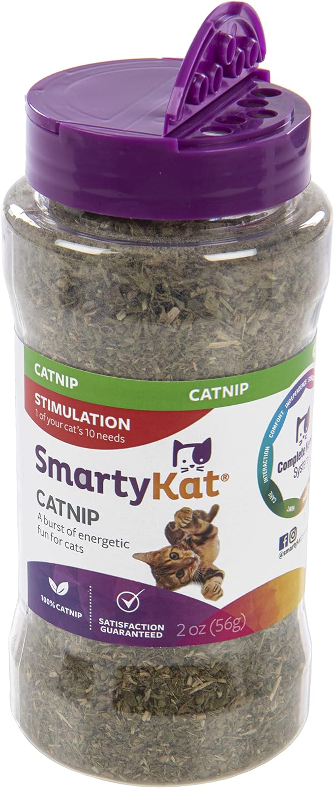 SmartyKat Catnip for Cats & Kittens, Shaker Canister - 2 Ounces