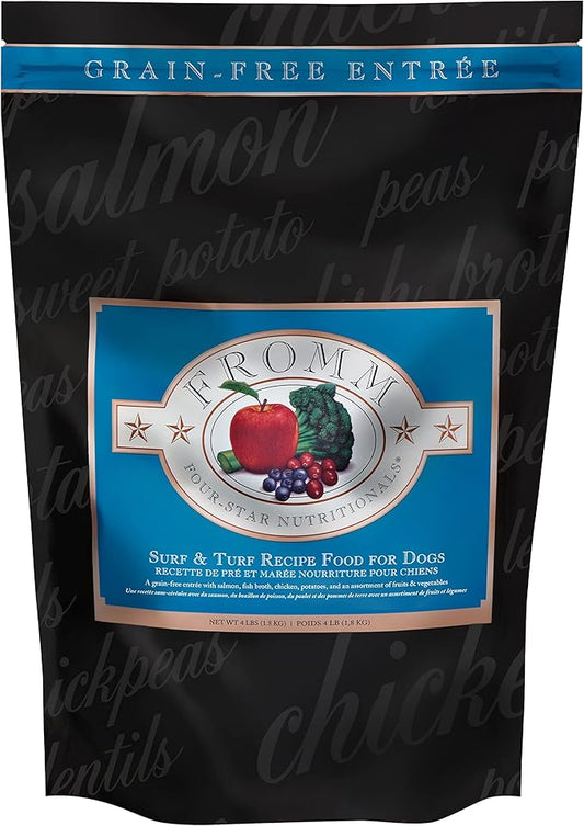 Fromm Four Star Surf and Turf Dog Food, 4-Pound Bag