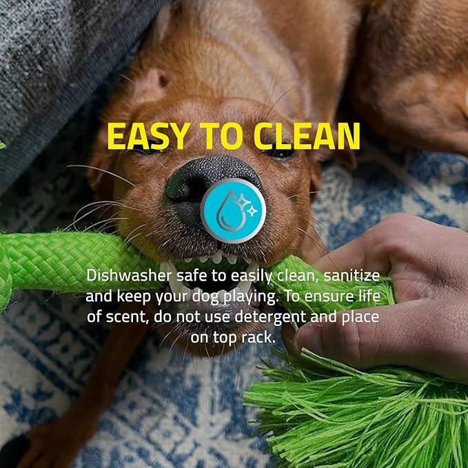 Playology Dri Tech Rope Dog Chew Toy for Large Dog Breeds (35lbs & up) - Engaging, All-Natural Sweet Potato Scented Dog Toys for Tough Chewers - Easy to Clean - Interactive and Non-Toxic