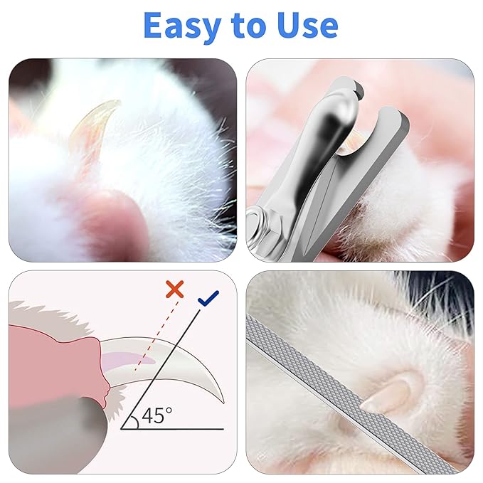 Dog Nail Clipper & Trimmers for Effortless Claw Trimming - Safety Guard, Ergonomic Non-Slip Handles, Stainless Steel Blades, Free Nail File - Professional Pet Grooming Tool for Clean Cutting.