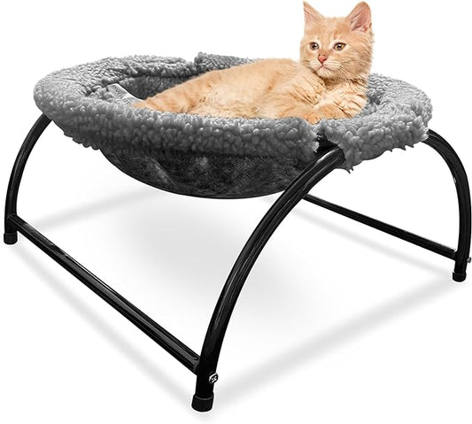 Elevated Cat Hammock Bed - Cozy Cat Hammocks for Large Cats, Versatile Cat Bed Hammock for Cats or Dogs, Extra Large Cat Hammock for Indoor Cats or Dogs, Raised Pet Hammock Cat Chair for Indoor Cats