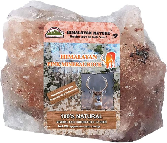 Animal Licking Pink Salt Rock Lick Deer| 5 Pound
