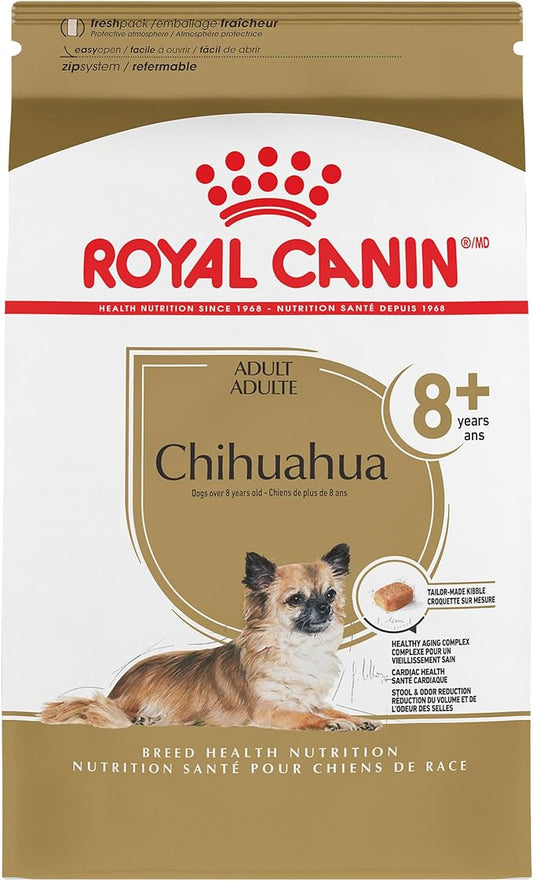 Royal Canin Breed Health Nutrition Chihuahua 8+ Adult Dry Dog Food, 2.5 lb bag