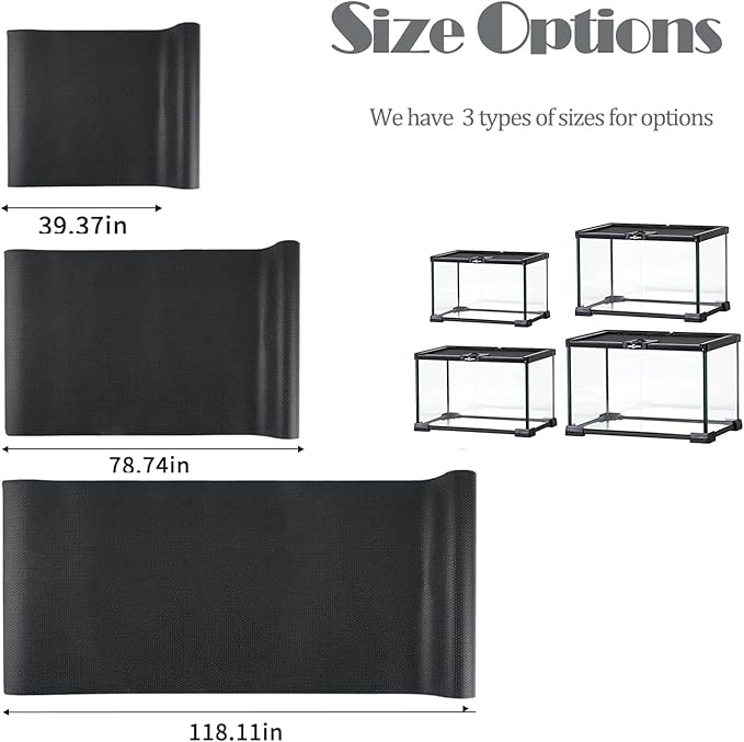 Reptile Carpet Terrarium Liner Bedding Reptile Substrate Mat(17.7in*39in) 1Pcs Non-Adhesive Tank Accessories for Bearded Dragon Snake Lizard Tortoise Habitat Leopard Gecko