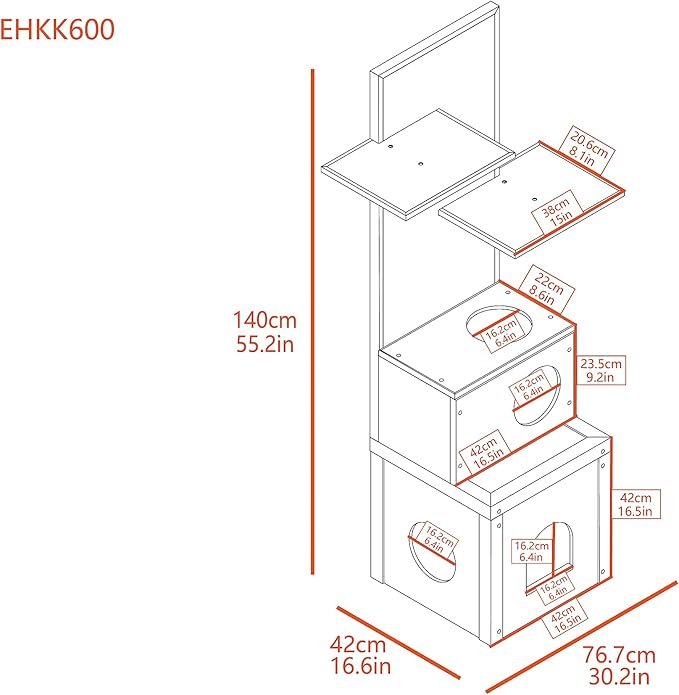 ecoFLEX Kitty Klimber - Cat Tree - Grey