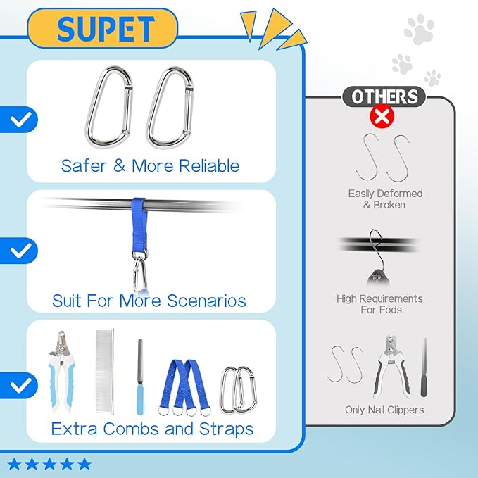 Supet Dog Grooming Hammock Harness for Cats Dogs, Relaxation Pet Grooming Hammock Restraint Dog & Small Animal Leashes Sling for Grooming Dog Grooming Helper for Nail Trimming Clipping Grooming