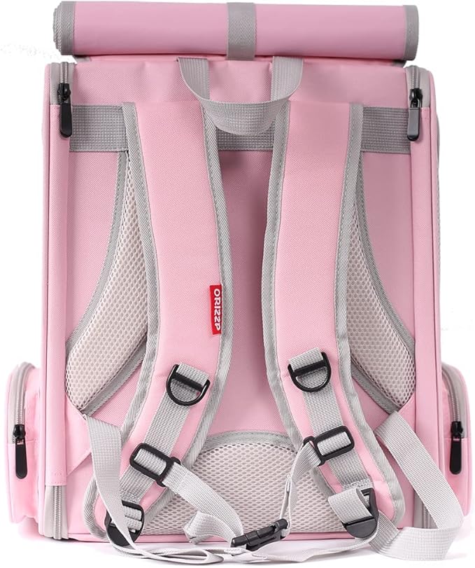 Bird Carrier Backpack with Wooden Stand Perch, Bird Travel Carrier Backpack (Pink, Bird Backpack)