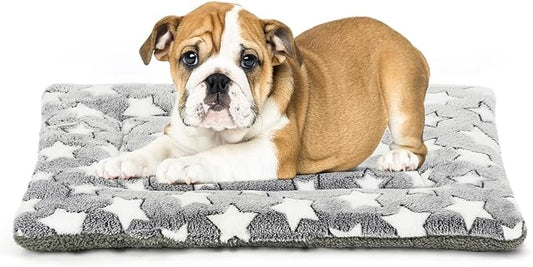 Dog Bed Mat, Reversible Dog Crate Pad for Medium Small Dogs, Portable and Soft Pet Bed Mat, Machine Washable Pet Bed Pad for 24-inch Kennel