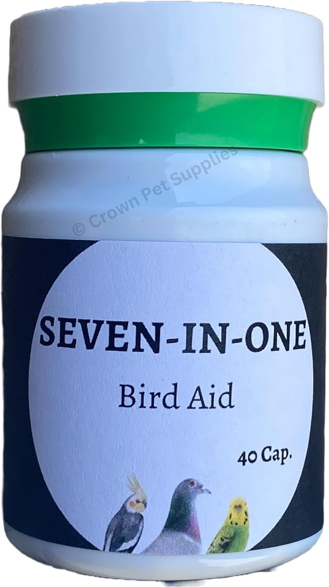 7 in 1 Capsule for Pigeons, Canary, Finches, Parakeet, Cockatiels, Parrots, Cage Small Birds, and Aviary Birds