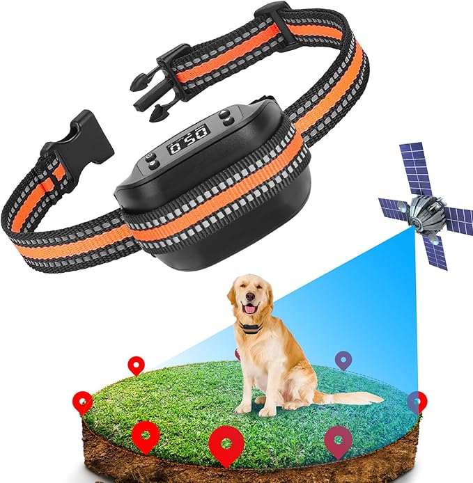 Moclever GPS Dog Fence, 2 in 1 GPS Dog Collar Fence System&GPS Tracker, Wireless GPS Dog Fence with 3 Training Mode 32-2887ft Radius IPX6 Waterproof for Small Medium Large Dogs