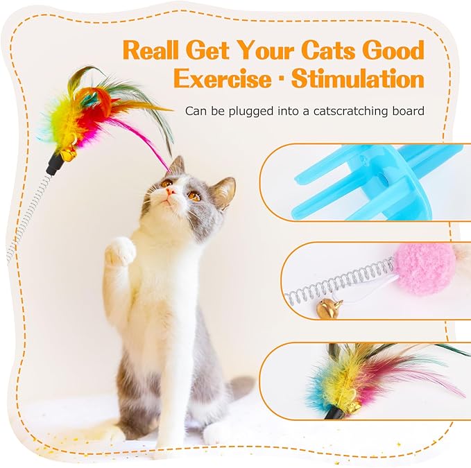 Enhance Cat's Joy and Promote Healthy with Cat Toy Accessories for Scratching Cardboards and Cat Scratcher Boxes (Cardboard Not Included)