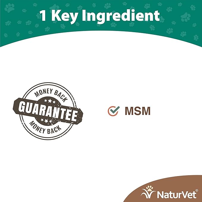 NaturVet MSM Pure Powder (Jar) 5 lbs. (1 Pack)