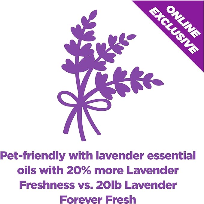 Arm & Hammer Forever Fresh Clumping Cat Litter Lavender, MultiCat 18lb With 20% More Lavender Freshness, Pet Friendly With Essential Oils