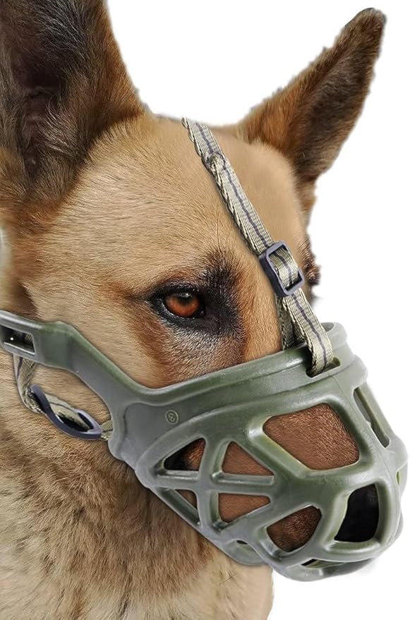 Mayerzon Dog Muzzle, Breathable Basket Muzzles for Small, Medium, Large and X-Large Dogs, Stop Biting, Barking and Chewing, Best for Aggressive Dogs