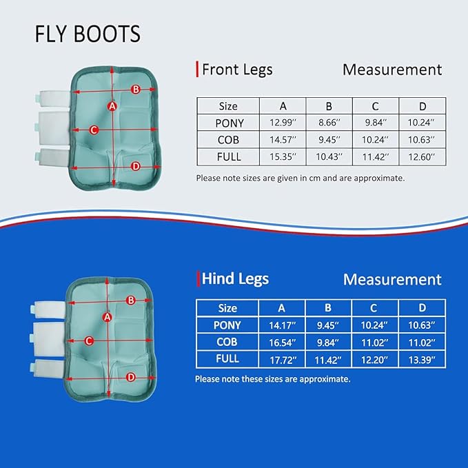 Fly Boots for Horses Set of 4, Breathable Comfy Mesh Horse Leggings Reduce Stomping, Hoof Stress, and Leg Fatigue SkyBlue Pony