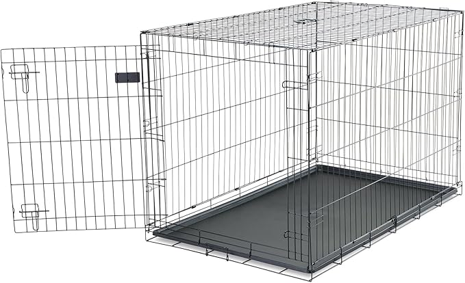 Carlson Pet Products SECURE and FOLDABLE Single Door Metal Dog Crate, Extra Large