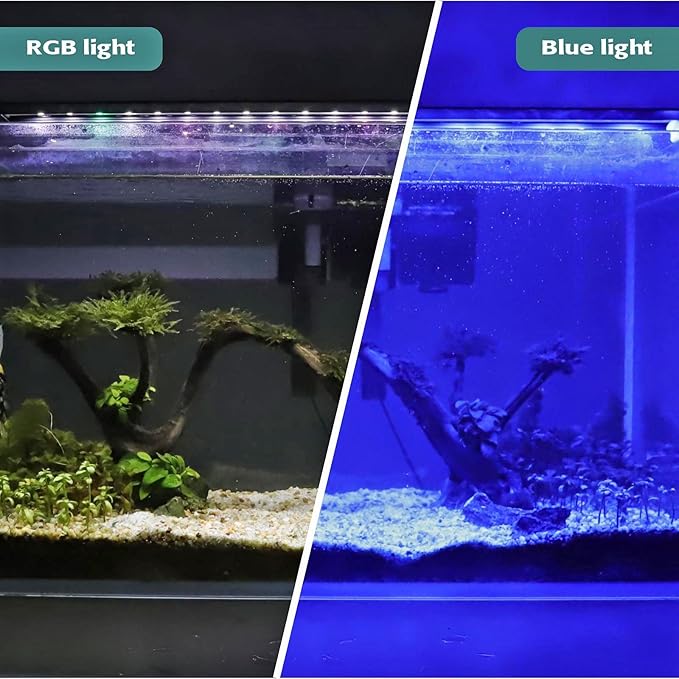 hygger 20W Full Spectrum Aquarium LED Light with 10 Levels Brightness, White Blue Red Green LEDs,6H8H12H Timer,RGB Light for 24~32IN Freshwater Fish Tank, Aquatic Plants Tropical Ornamental Fish