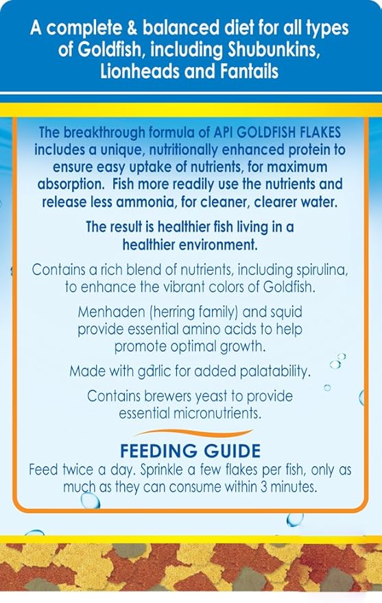 API GOLDFISH FLAKES Fish Food 5.7-Ounce Container