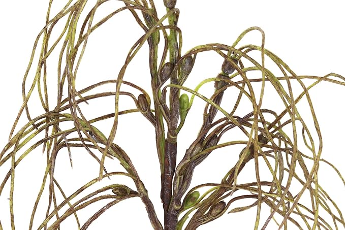 Reptile Terrarium Decor Plants, Bearded Dragon Tank Accessories fit Crested Gecko Leopard Lizard Chameleon Ball Python Snake Frog - Fake Forage Grass Plants