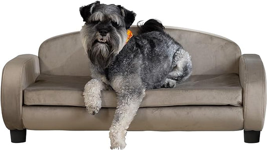 Paws & Purrs Modern Pet Sofa 35.5" Wide for Medium Dog or Cat with Removable/Washable Mattress Cover