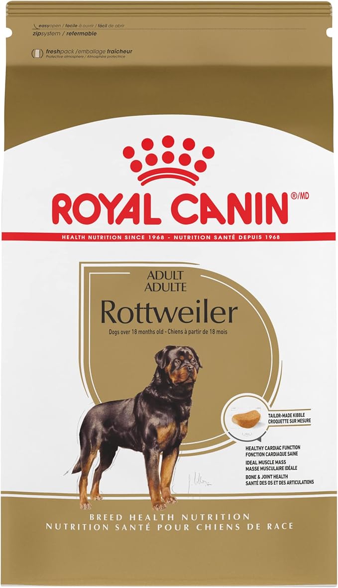 Royal Canin Rottweiler Adult Breed Specific Dry Dog Food, 30 lb bag