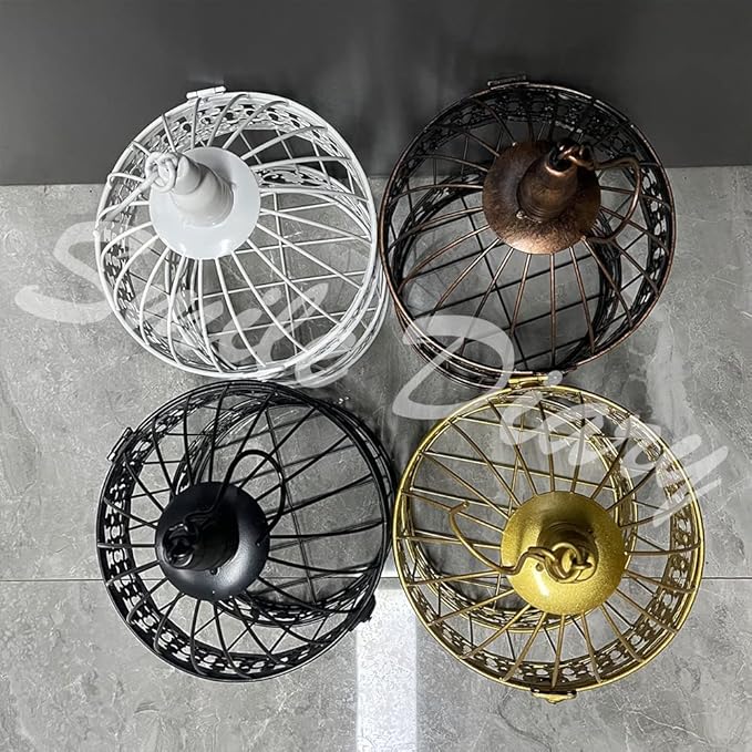 Round Birdcages Vintage Decorative Iron Bird cage Wedding Decor Flower cage Decor Props Hanging Flower Frame Bird cage decorCenterpieces Small Birds Wedding Party Indoor Ourdoor Decoration (White)