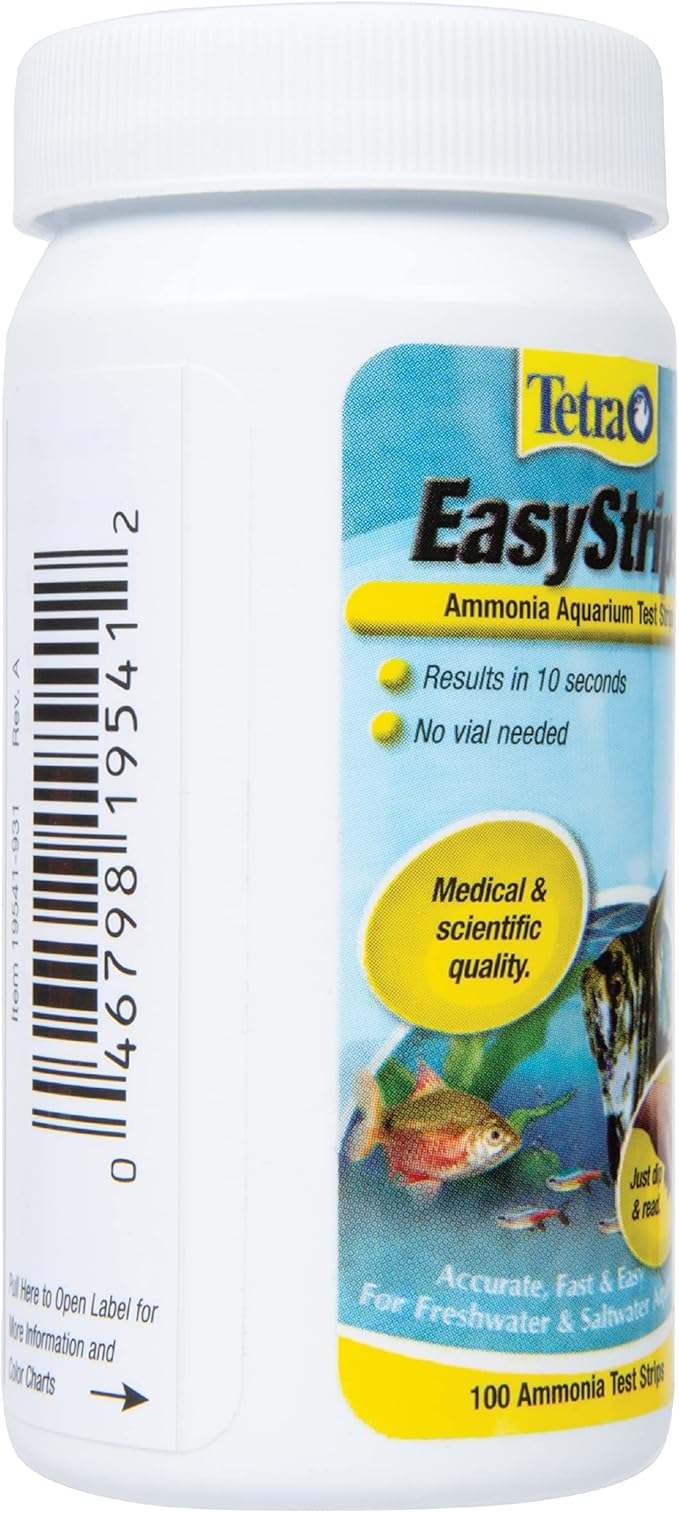 Tetra EasyStrips 100 Count, Ammonia Test Strips For aquariums, Water Testing, Model Number: 19541