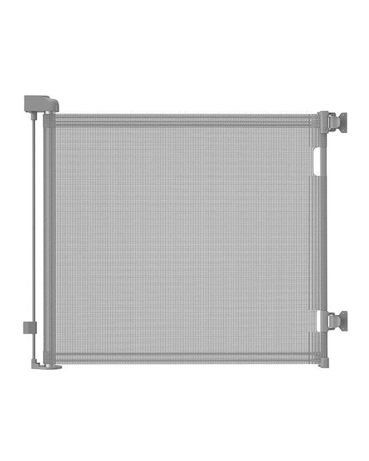 Retractable Baby Gate,Mesh Baby Gate or Mesh Dog Gate,33" Tall,Extends up to 71" Wide,Child Safety Gate for Doorways,Stairs,Hallways,Indoor/Outdoor(Grey,33"x71")