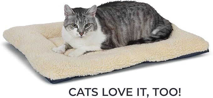 Pet Dreams Dog Crate Pad is The Original Dog Crate Bed, Kennel Mat, Washable, Crate Pads for Dog Cages, Kennel Bed, Non Toxic, Reversible, Perfect Cat Bed for Indoor Cats (Khaki, Medium 30 Inch)