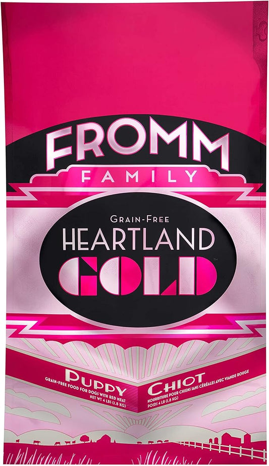 Fromm Heartland Gold Puppy Premium Dry Dog Food - Dry Puppy Food for Medium & Small Breeds - Beef Recipe - 4 lb