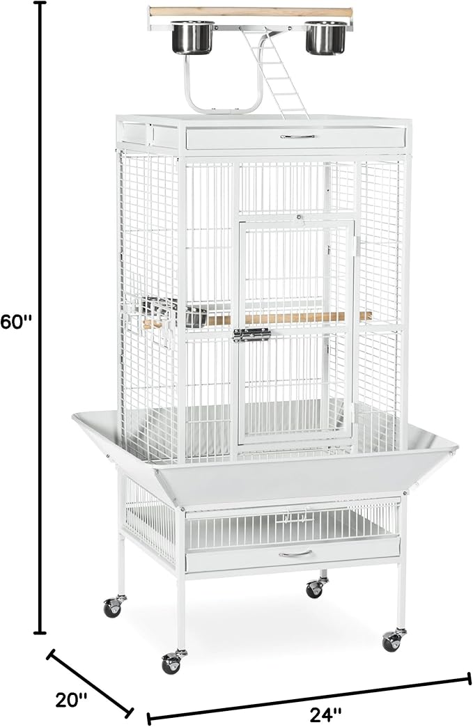 Prevue Hendryx 3152C Pet Products Wrought Iron Select Bird Cage, Chalk White