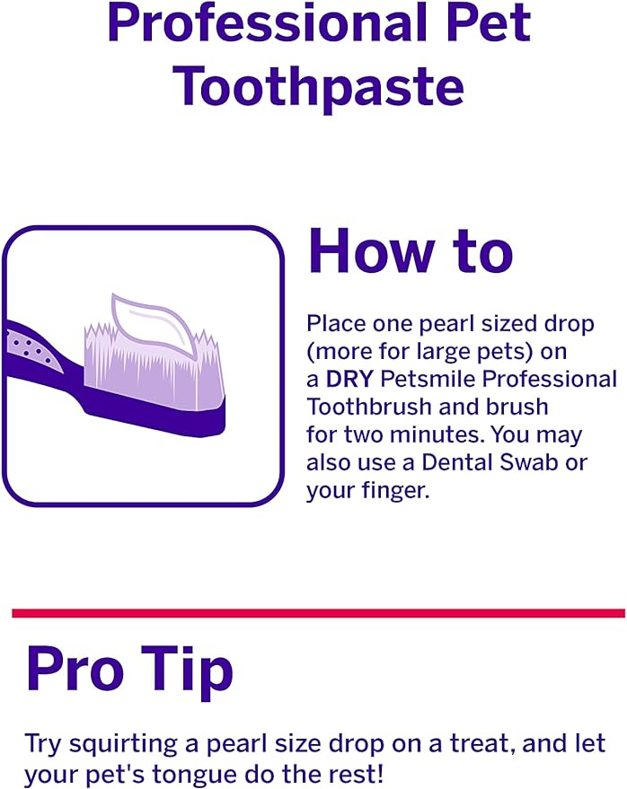 Petsmile Professional Pet Toothpaste - Cat & Dog Teeth Cleaning Supplies - Controls Plaque, Tartar, & Bad Breath - VOHC Accepted Toothpaste - Pet Dental Care Essentials (Rotisserie Chicken, 4.2 Oz)