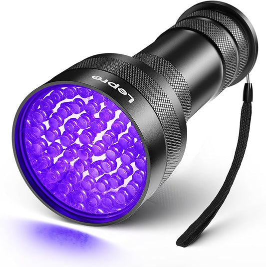 Lepro 51 LEDs UV Light Handheld Blacklight, UV Flashlight Black Light, 395nm Detector for Pet Urine, Stains, Bed Bug and Scorpions, Battery Not Included