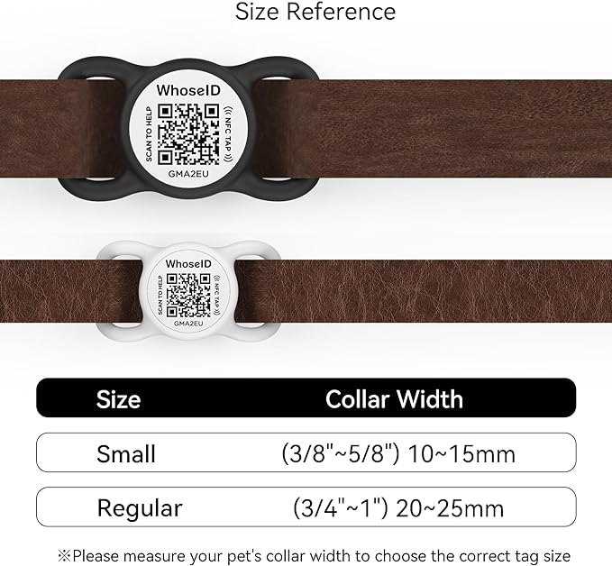 QR Code Dog Tag with NFC, Personalized Pet ID Tag, Silent Silicone Dog Tag, Modifiable Pet Online Profile, Multiple Emergency Contact, Scan QR Code Send Pet GPS Location Email (Regular, Rose)