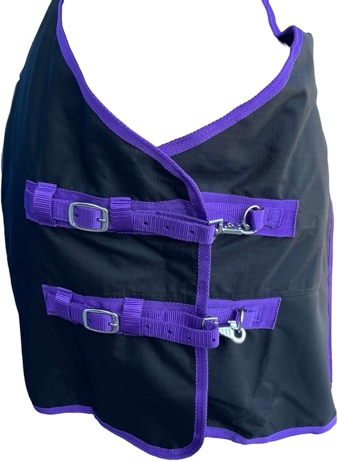 1200 Denier Horse RAIN Sheet | Horse Turnout Sheet | Horse RAINSHEET (Waterproof & Breathable) (Black-Purple, 78)