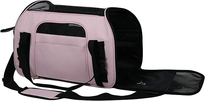 EliteField Soft Pet Carrier (3 Year Warranty, Airline Approved) Small Soft Dog Carrier Soft Cat Carrier Puppy Carrier Soft Sided Travel Carrier Bag (X-Large: 21" L x 12" W x 13" H, Pink)