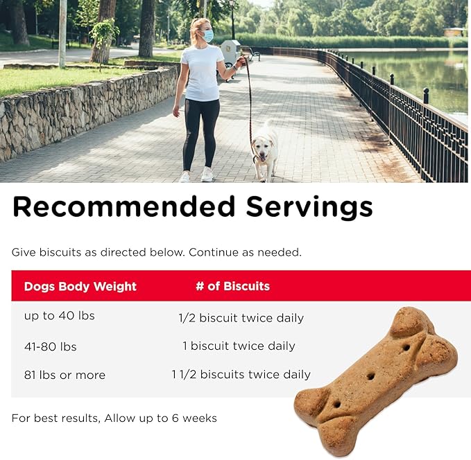 Nutri-Vet Hip & Joint Biscuits for Dogs - Tasty Dog Glucosamine Treat & Dog Joint Supplement - Large Sized Biscuit with 300mg Glucosamine - 4 lb