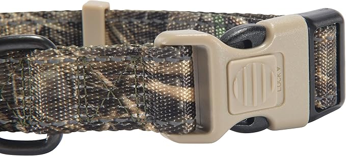 Browning Classic Preformance Webbing Pet Collar, Fully Adjustable, Available in Solid Colors and Camo Patterns, Realtree MAX-7, Large