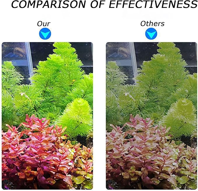 LED Aquarium Light Full Spectrum Clip Fish Tank Light Plants Light 360° Adjustable 2 Light Bar Super-Bright 13.2W Suitable for 20-50 Gal Fish Tank