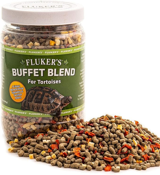 Fluker's Buffet Blend Tortoise Diet, Veggies with Fortified Pellets, 12.5 oz