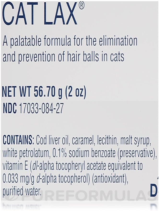 3 Pack Dechra Cat Lax Cat Hairball Remedies, 2-Ounce (Pack of 3)