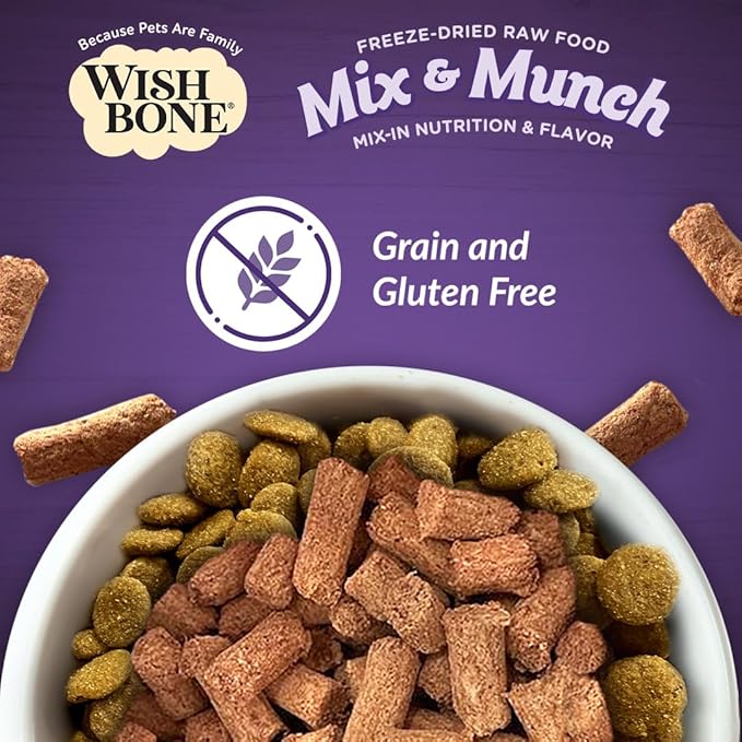 Wishbone Mix & Munch Raw Freeze-Dried Grain-Free Beef and Ocean Fish for Cats