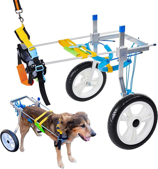Adjustable Dog Wheelchair for Back Legs| Pet Wheelchairs with Disabled Hind Legs Walking|Stabel & Light Weight (7-Size) (XL)