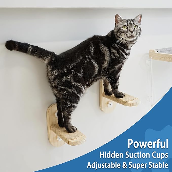 Cat Window Shelf, Original Cat Window Perch Stairs, Durable Cat Seat for Window Sill, Sturdy Window Step for Indoor Cats