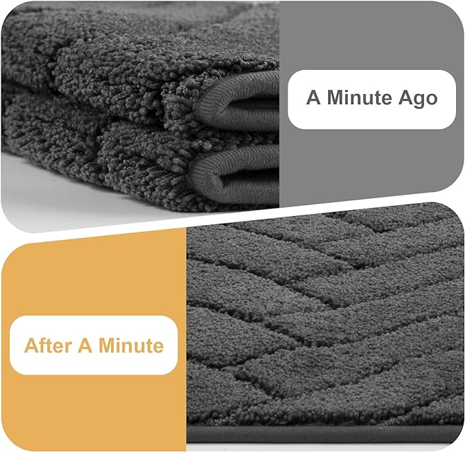 Tindbea Dog Mat for Muddy Paws,Absorbs Moisture Dirt Non-Slip Washable Mud Mat for Dogs,Soft Rubber Backing Front Inside Pet Rug for Entryway, Mud Dog Paws, Patio(20"x48",Charcoal)