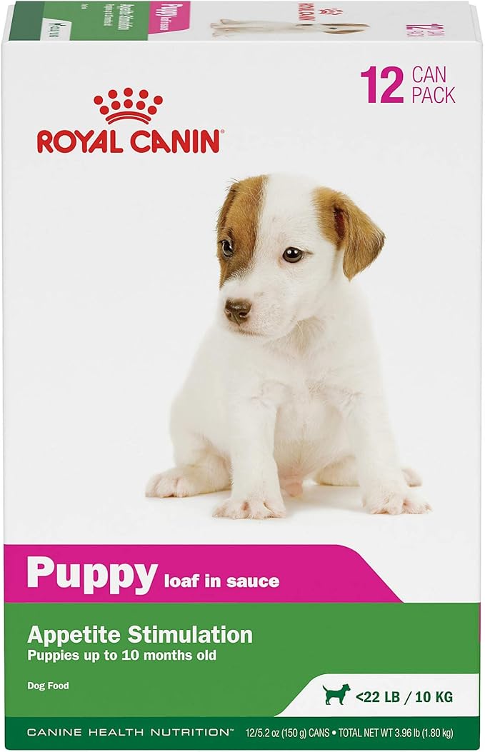 Royal Canin Canine Health Nutrition Puppy Loaf in Sauce Canned Dog Food, 5.2 oz Cans 12-pack